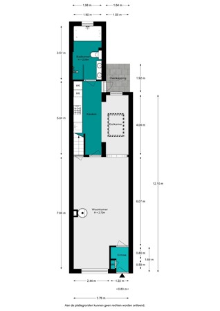 Plattegrond - Akkerstraat 81, 5025 MG Tilburg - Akkerstraat 81 - Begane grond - 2D.jpg